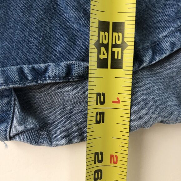 Lucky Brand Women’s Denim Button-Down Shirt Pockets Size Medium - Picture 7 of 15